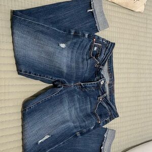 Jag Girlfriend Jeans. Rough hem looks cute cuffed or not!